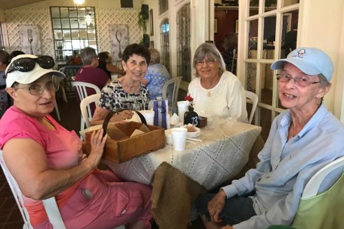 Women Seated at Table for Lunch