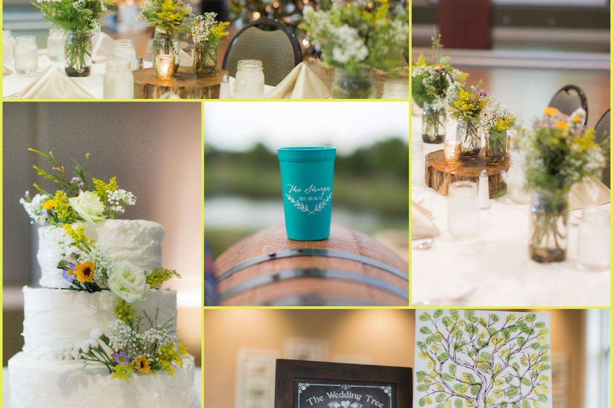 Collage of Images from Sharpe Wedding at Sanborn Center - PSJ Photography 2